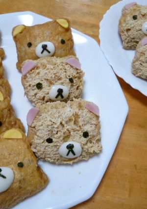 キャラ弁にも☆リラックマのいなりらっくま-レシピのメイン写真