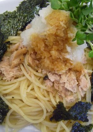 ツナと大根おろしの和冷製パスタ♪-レシピのメイン写真