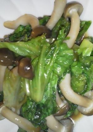 レタスとしめじの簡単オイスターソース炒め-レシピのメイン写真