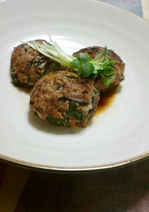 簡単♪なすとニラのハンバーグ-レシピのメイン写真