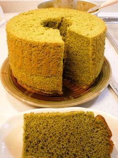 ほんのり優しいミルク抹茶シフォンケーキ-レシピのメイン写真