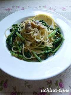大根の葉とあさりのパスタ-レシピのメイン写真
