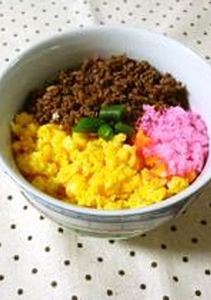 我が家の☆三色丼-レシピのメイン写真