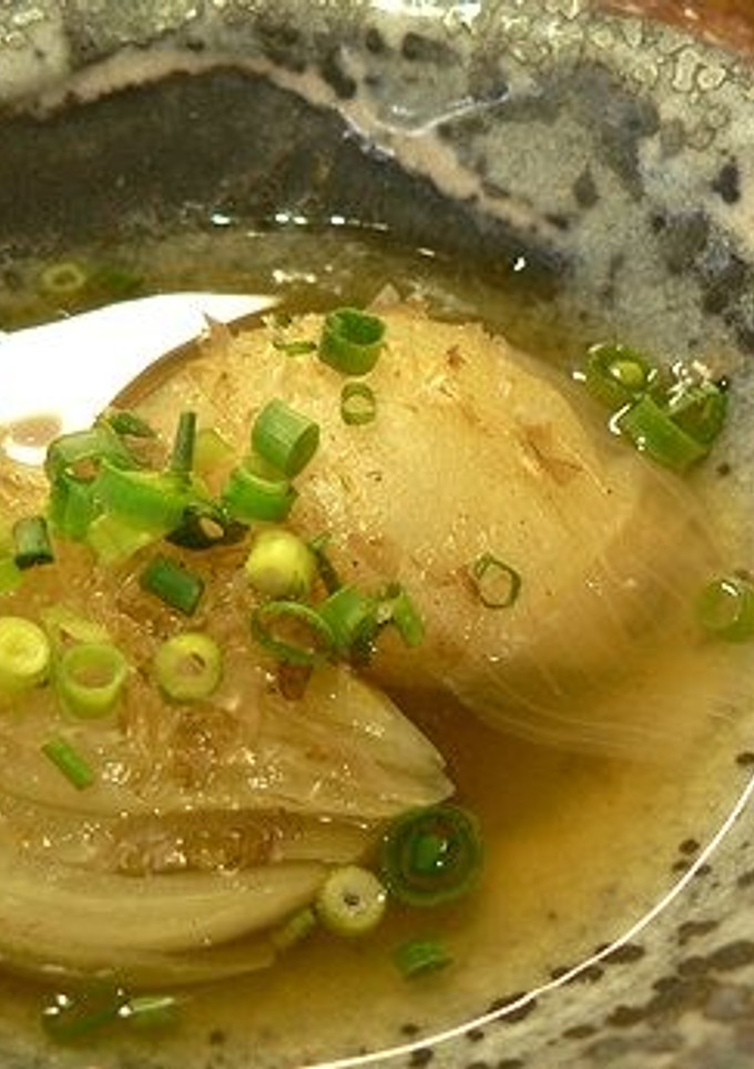新玉ねぎを和風だしでコトコト炊いたん-レシピのメイン写真