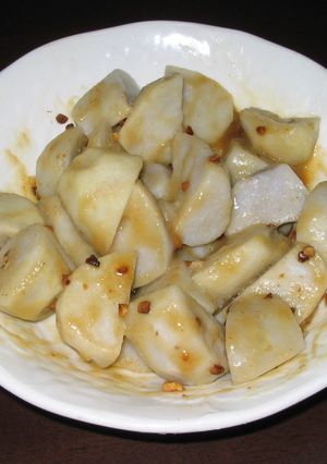 レンジだけで♪　さといもの甘味噌あえ-レシピのメイン写真