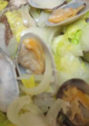 あさりと春キャベツのミルク蒸し♪-レシピのメイン写真