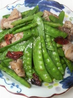 さやえんどうと鶏肉の炒めもの-レシピのメイン写真