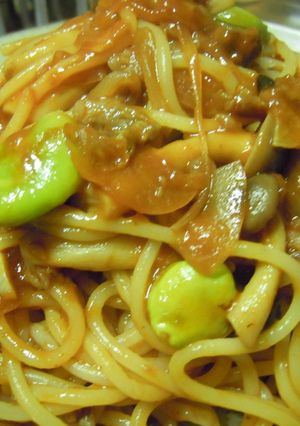 牛肉薄切りで☆ミートソースパスタ-レシピのメイン写真