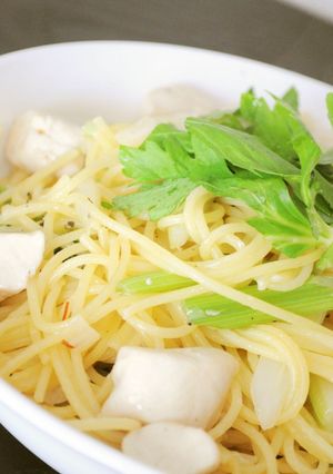 ささみとセロリのペペロンチーノ-レシピのメイン写真