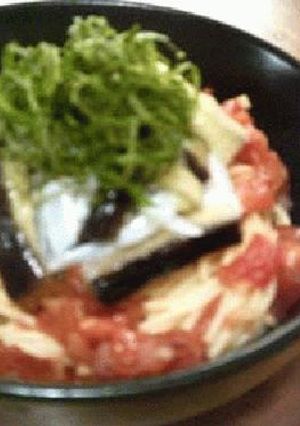 パスタ・いか＋なすのトマトソース[冷製]-レシピのメイン写真