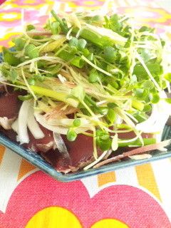 超簡単!薬味たっぷり鰹のたたきサラダ風-レシピのメイン写真