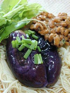 茄子納豆素麺-レシピのメイン写真