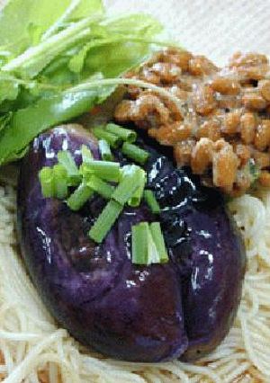 茄子納豆素麺-レシピのメイン写真