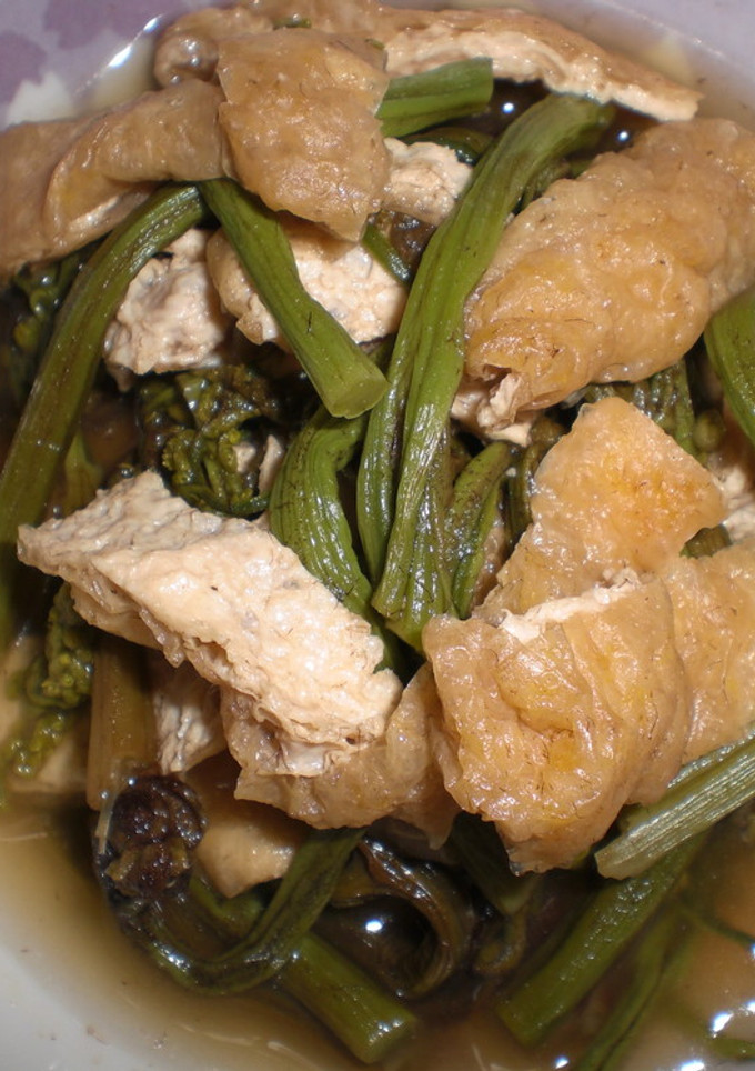 わらびと油揚げの煮物-レシピのメイン写真