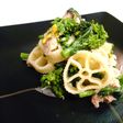 菜の花とマカロニの和風ツナサラダ
