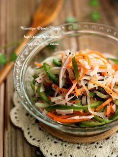 千切り野菜とハムの粒マスタードマリネ♪-レシピのメイン写真