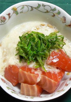 漬けサーモンの納豆山かけ-レシピのメイン写真