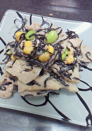 レンコンとひじきの春色サラダ♪-レシピのメイン写真