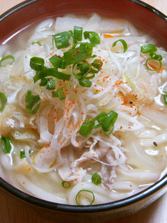 塩豚汁うどん-レシピのメイン写真