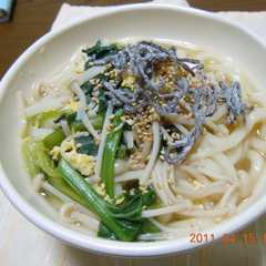 รูปของ いつものうどんに~塩昆布
