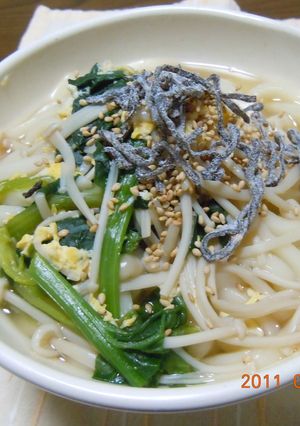 いつものうどんに~塩昆布-レシピのメイン写真