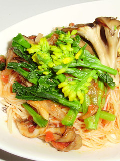 菜の花と新玉葱の冷製パスタ-レシピのメイン写真