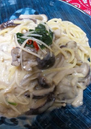 クリームスパゲッティ～きのこの巻～-レシピのメイン写真