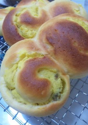 手ごねでふんわり☆さつまいもクリームパン-レシピのメイン写真