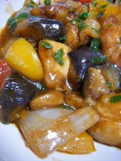 鶏と茄子の炒め煮☆黒酢風味-レシピのメイン写真