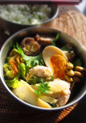弁当その５。春の煮たまご弁当-レシピのメイン写真