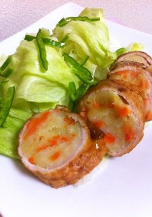豚肉巻きマッシュポテトの照り焼き-レシピのメイン写真