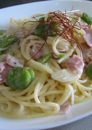 春のお野菜☆空豆と新玉のクリームパスタ-レシピのメイン写真