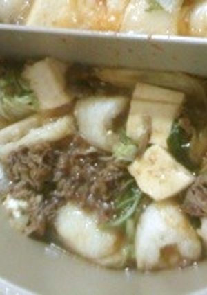 すぐ出来る⌘きりたんぽ入り！すき焼き風鍋-レシピのメイン写真