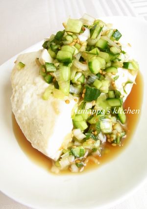 冷奴～刻みきゅうりと薬味ダレ-レシピのメイン写真
