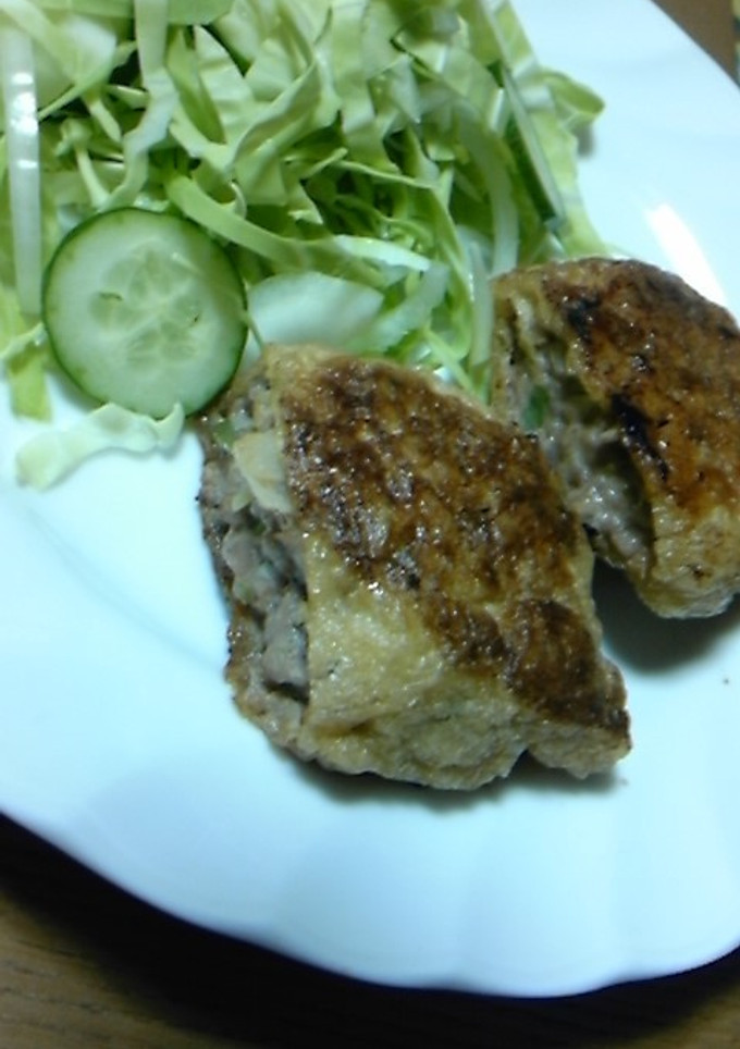 簡単うまうま☆油揚げの肉詰め焼き-レシピのメイン写真
