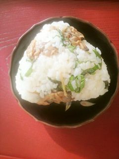 あさりの佃煮と大葉のおにぎり♪お弁当に-レシピのメイン写真