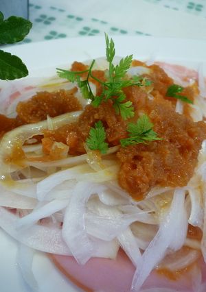 三田屋風★ハムと新玉葱のシンプルサラダ-レシピのメイン写真