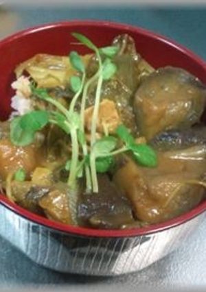 なす味噌あんかけ丼-レシピのメイン写真