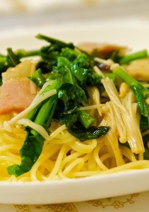 菜の花とベーコンのあっさりパスタ-レシピのメイン写真