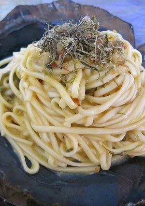 ねこぶまんまｄｅ和風カルボナーラうどん-レシピのメイン写真