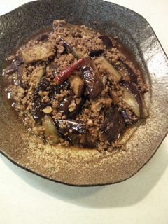 ひき肉となすの醤油炒め-レシピのメイン写真