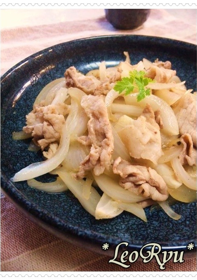 新玉ねぎと豚肉の昆布茶炒め-レシピのメイン写真