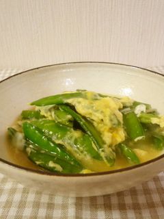 ☆さやえんどう(絹さや)の卵とじ☆-レシピのメイン写真