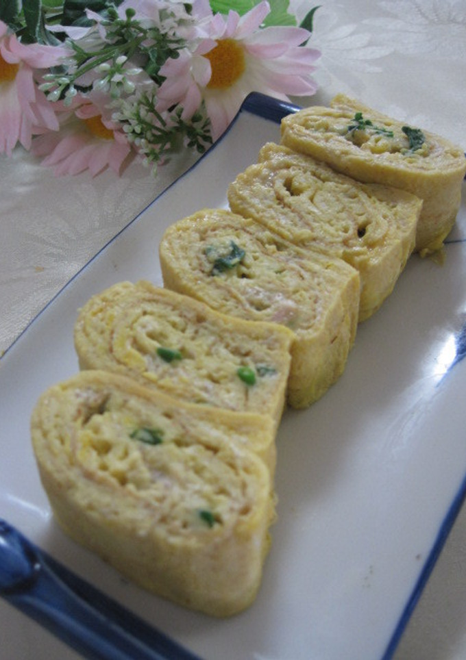 豆腐となめこのとろろ入り卵焼き-レシピのメイン写真