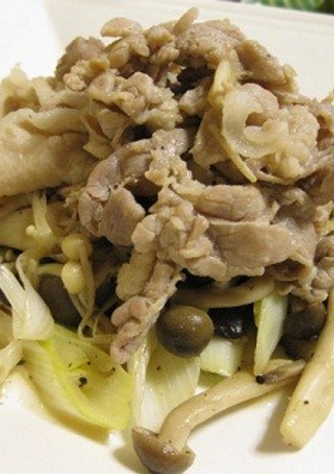 豚肉とキノコの黒胡椒炒めレモン風味-レシピのメイン写真
