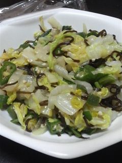あと一品!白菜とオクラの塩昆布合え-レシピのメイン写真