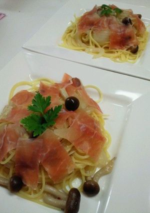 たっぷりきのこと生ハムのパスタ-レシピのメイン写真