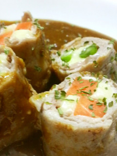 チーズの肉巻き カレーソース合え-レシピのメイン写真