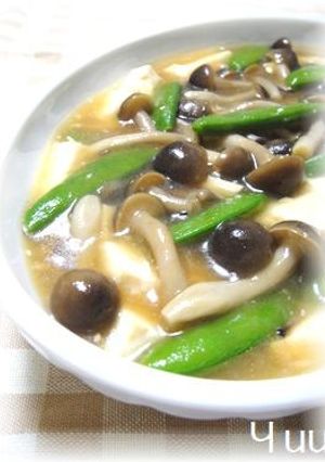 豆腐ときのこの和風あんかけ。-レシピのメイン写真
