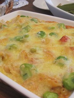 カリフラワーと空豆の春色グラタン-レシピのメイン写真